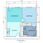 Assisted Living Twin Falls - 1 Bedroom Plan