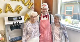 New Ice-cream machine at the Caldwell Assisted Living