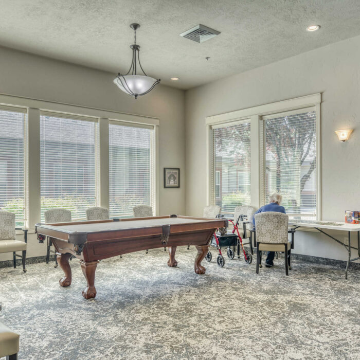 Puzzle Station in Game Room at Grace Assisted Living