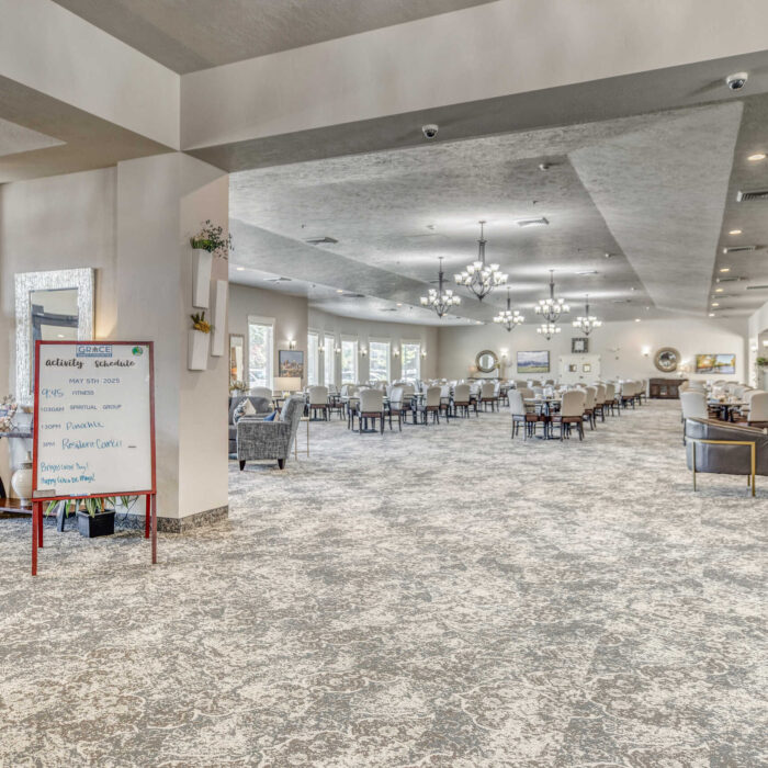 Grace Assisted Living Boise-Eagle activity schedule and lounge