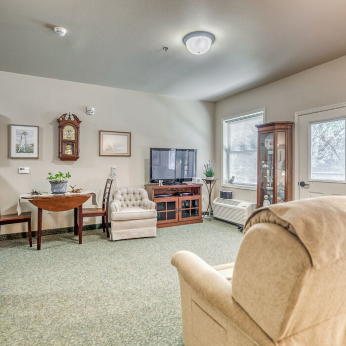 Comfortable apartment living space at Grace Assisted Living Boise-Eagle