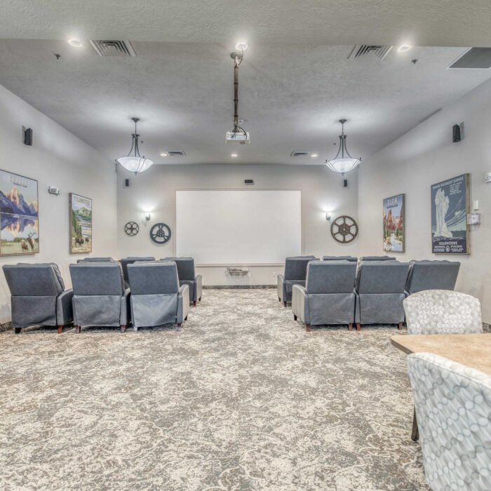 Movie Room at Grace Assisted Living Boise-Eagle