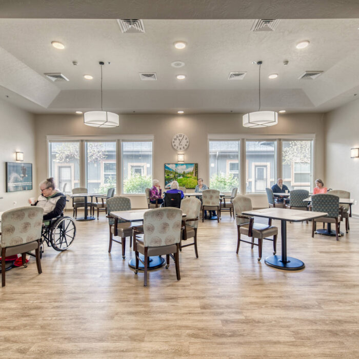 Resident dining area at Grace Memory Care Caldwell