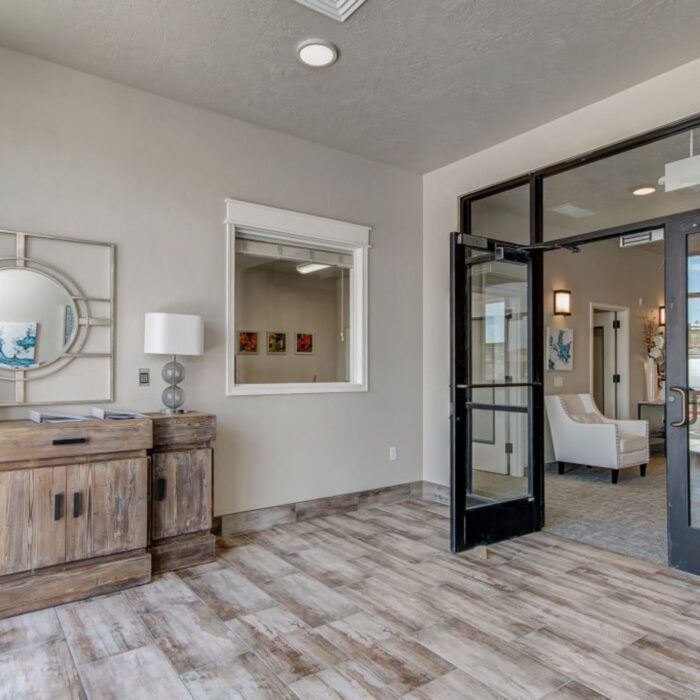 Grace Memory Care Caldwell lobby decor and furnishings