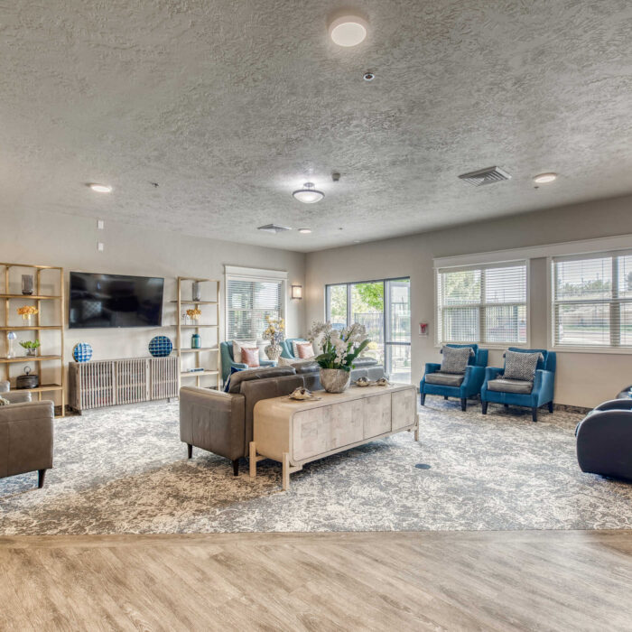 Spacious living area for residents at Grace Memory Care Caldwell